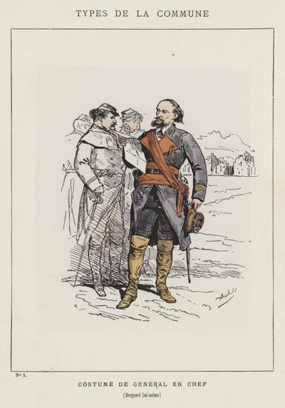 Kostüm des General en Chef, Bergeret selbst von Charles Albert d Arnoux Bertall